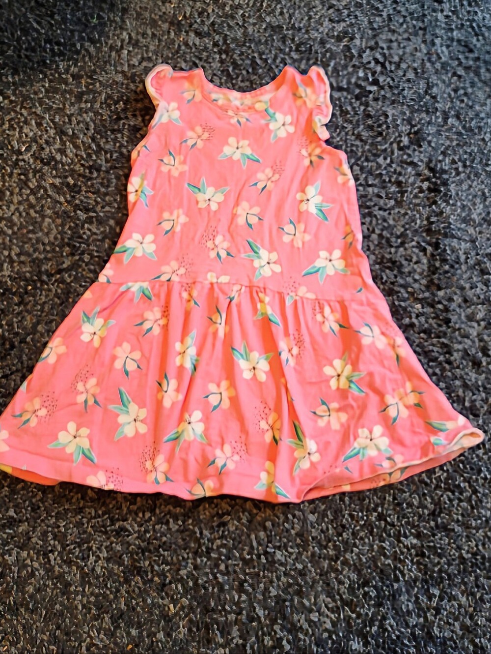 Girls' Pink Floral Swing Dress